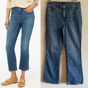 J. Crew Mid-rise flare crop blue jeans size 25